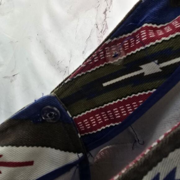 Vintage Southwestern Skirt Womens 32 Maxi Tapestry Blanket Aztec Wrap 90s - Picture 12 of 14